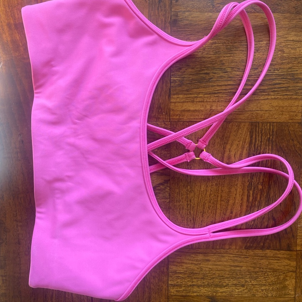 Pink sports bra size Small